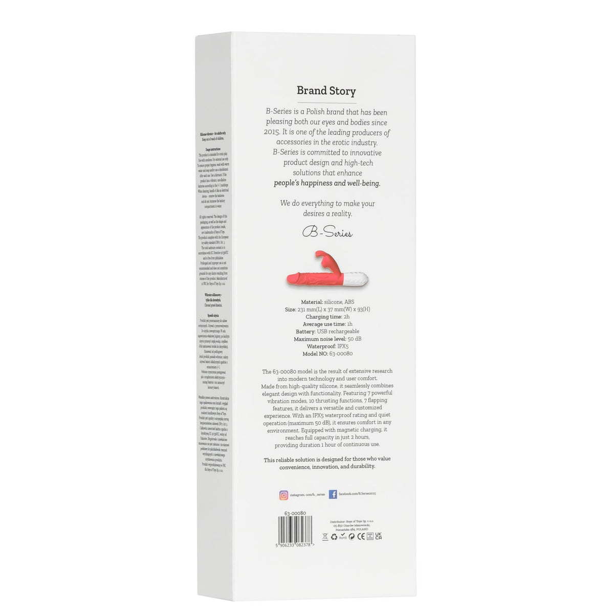 Estimulador de clitóris Flapping 7 funções – recarregável, com impulso, vermelho | Favorites