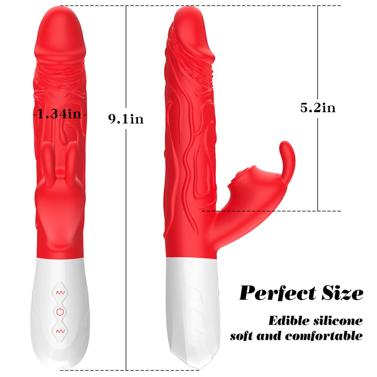 Estimulador de clitóris Flapping 7 funções – recarregável, com impulso, vermelho | Favorites