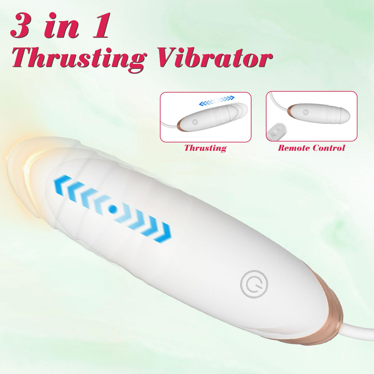 Vibro-Ei thrust 7 Funktionen – mit Fernbedienung, wiederaufladbar, weiß | Favorites