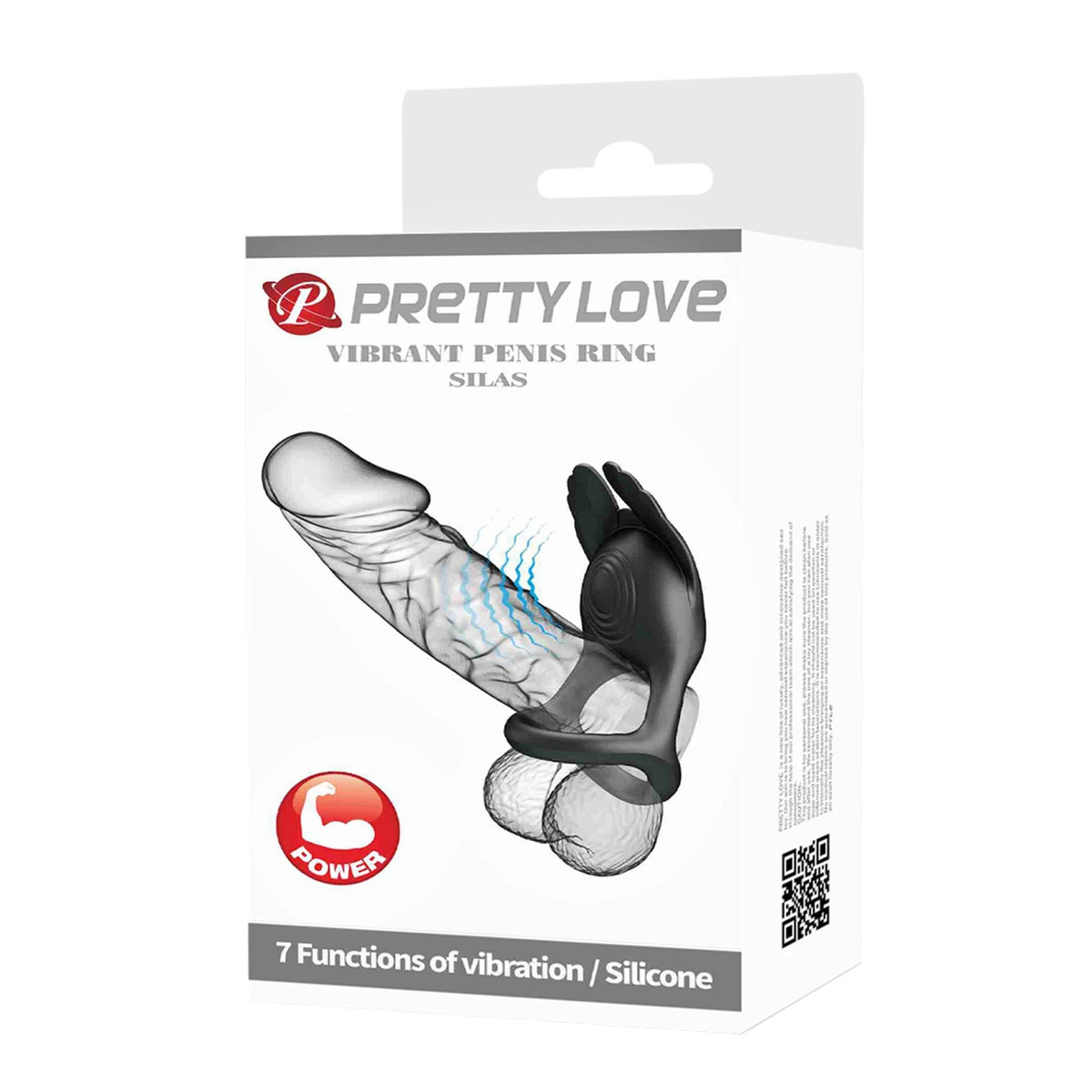 Penisring Vibrant Silas 7 Funktionen – wiederaufladbar, vibrierend, schwarz BI-210318 | Pretty Love