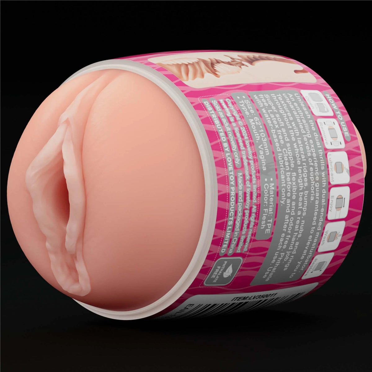 Masturbator Slider Ended 10.3 cm – vibrating, double, nude 10-LV350011 | Lovetoy