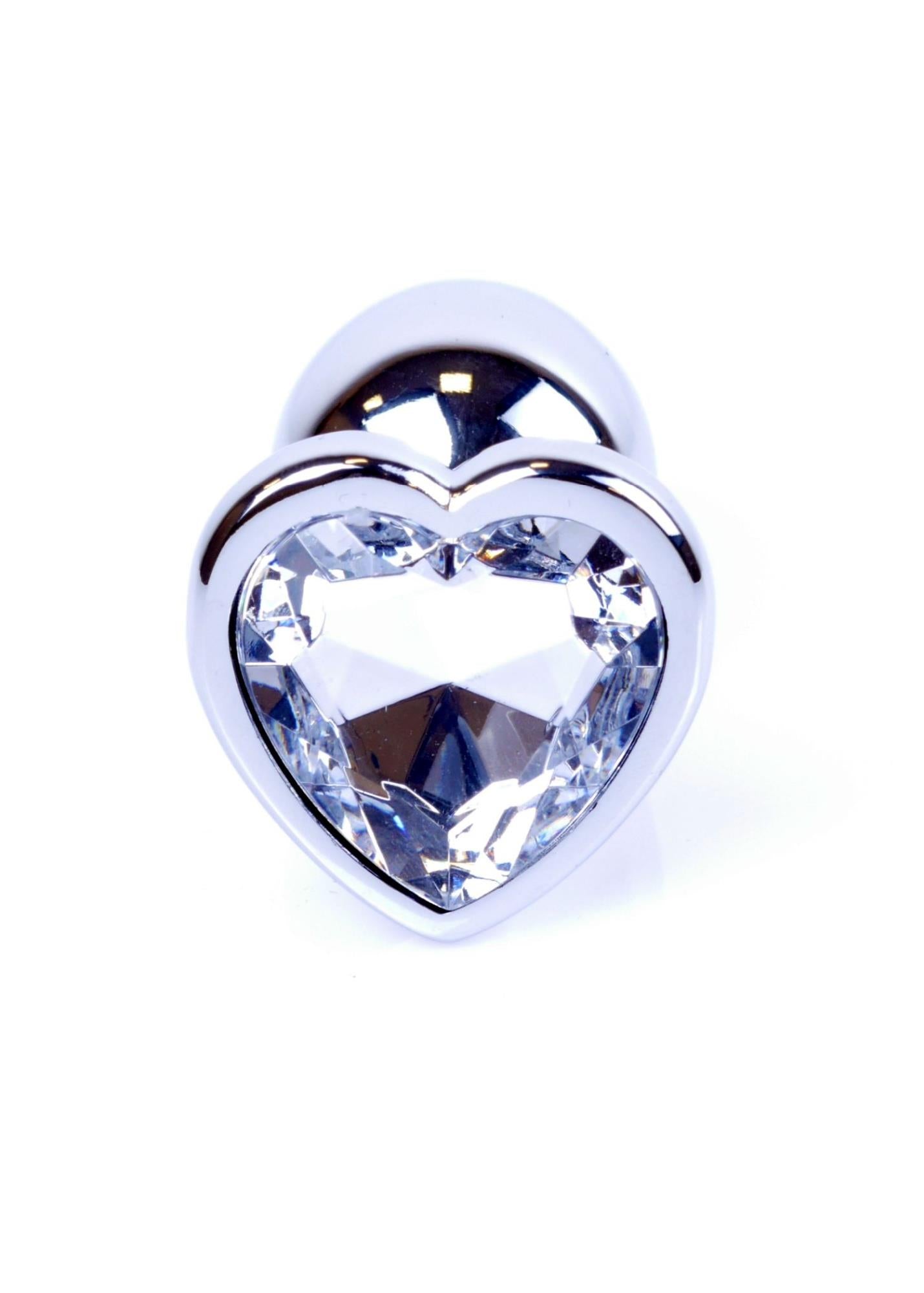 Bijoux-Plug Argent Cœur PLUG- Transparent