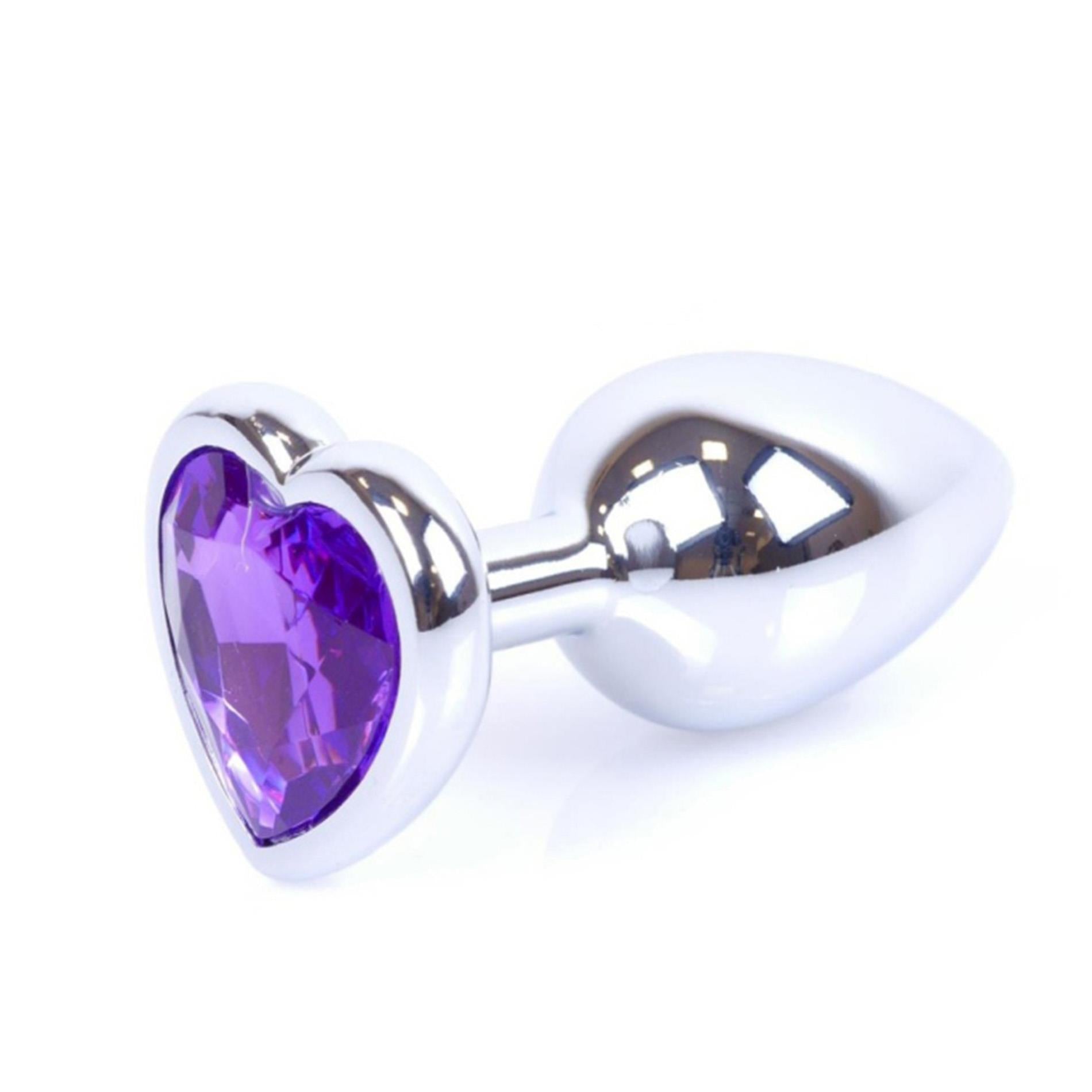 Plug-Bijou Argent Coeur PLUG- Violet
