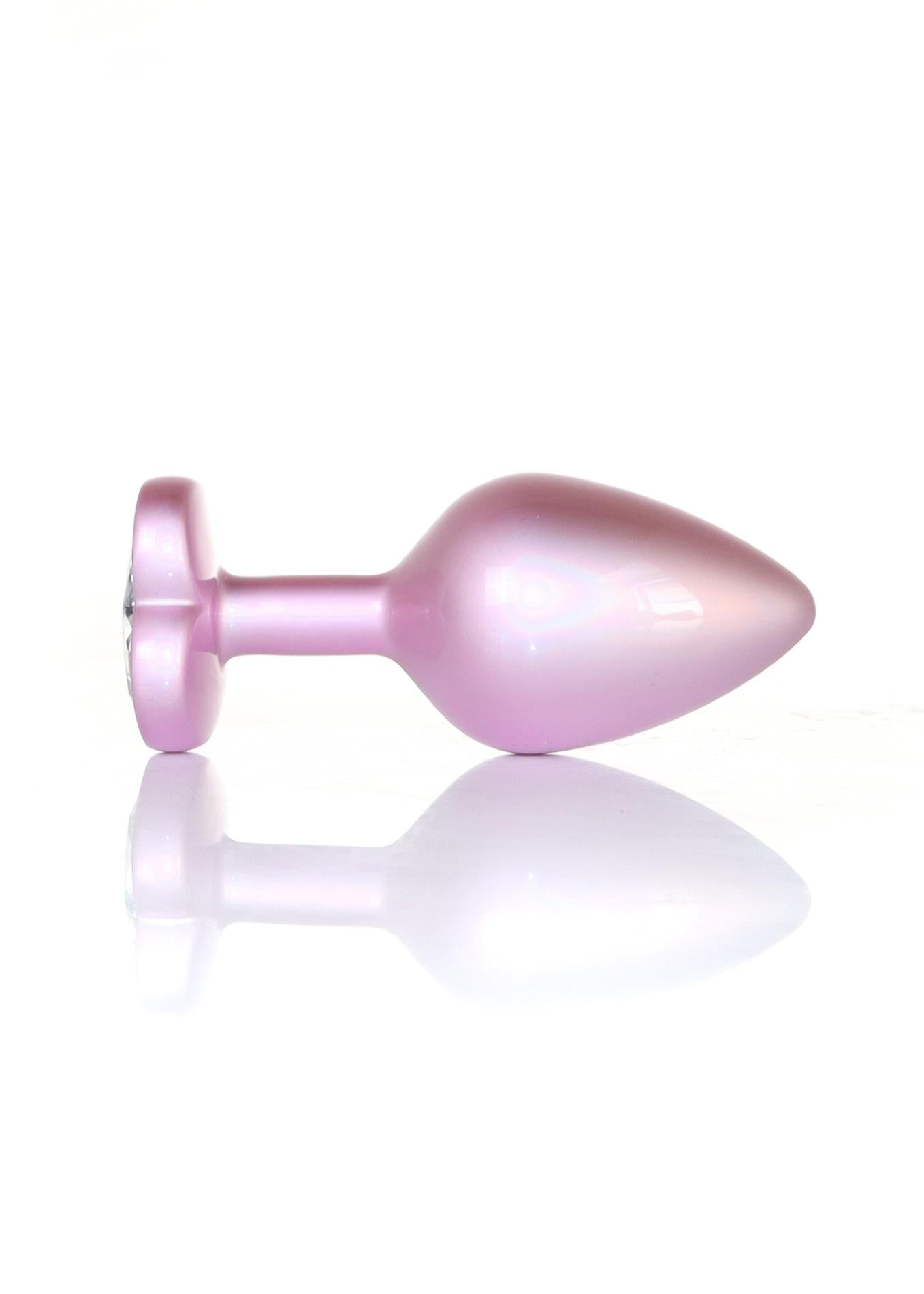Plug-Bijou Perle Rose Cœur PLUG- Transparent M