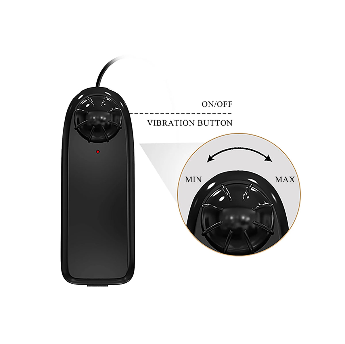 Vibromasseur réaliste base – avec télécommande, nude BW-007011Z | Baile