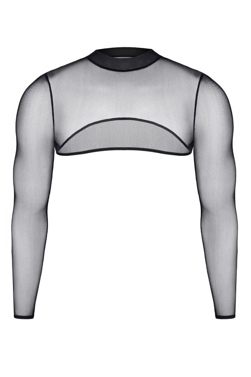 T-shirt homme Krótki długimi rękawami – noir 65-REGASPAR001L | Regnes Fetish Planet