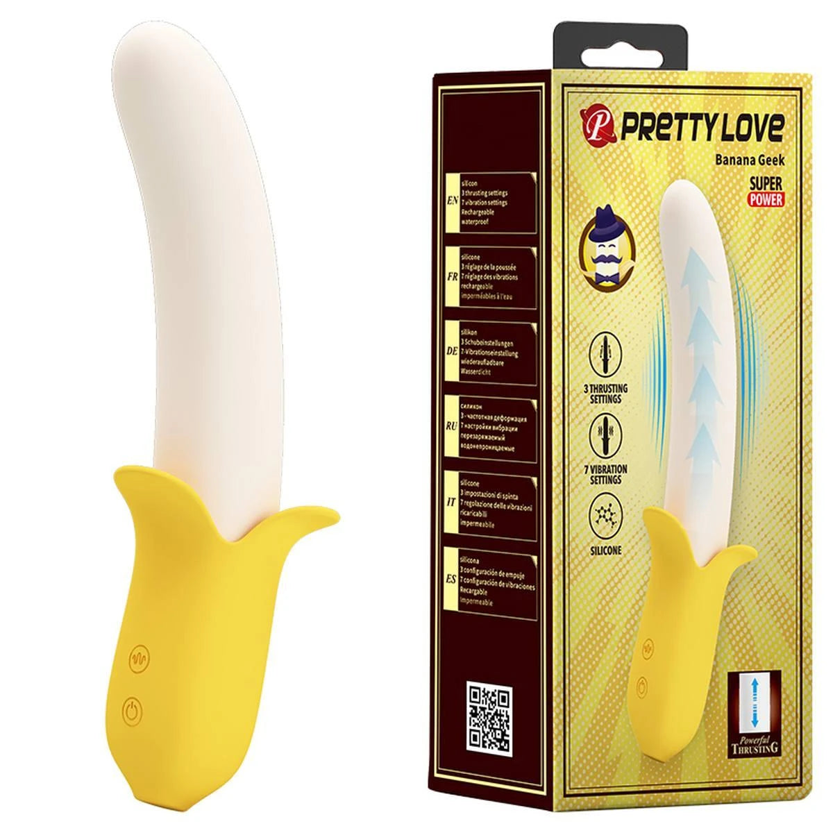 PRETTY LOVE - Banana Greek, 7 fonctions de vibration 3 modes de poussée