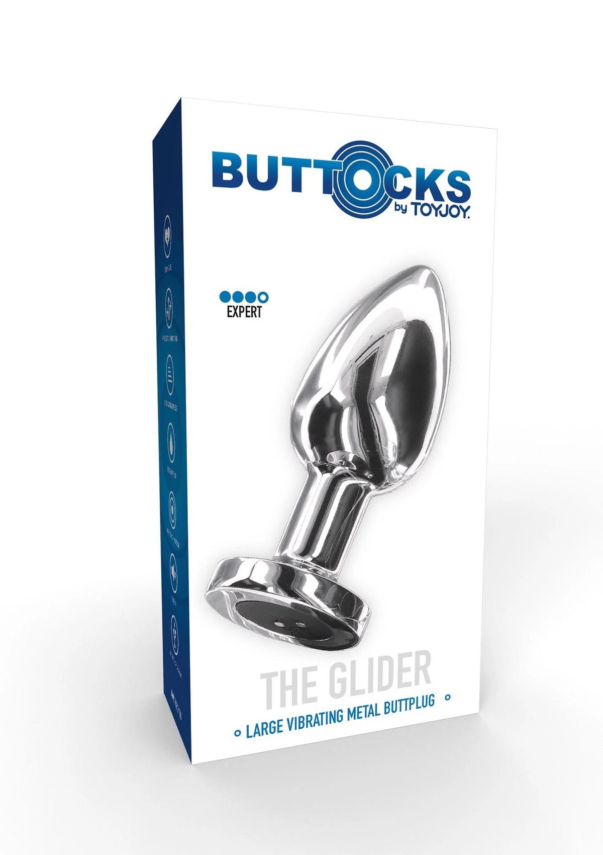 Plug anal Buttplug – vibrant, rechargeable, argent | ToyJoy