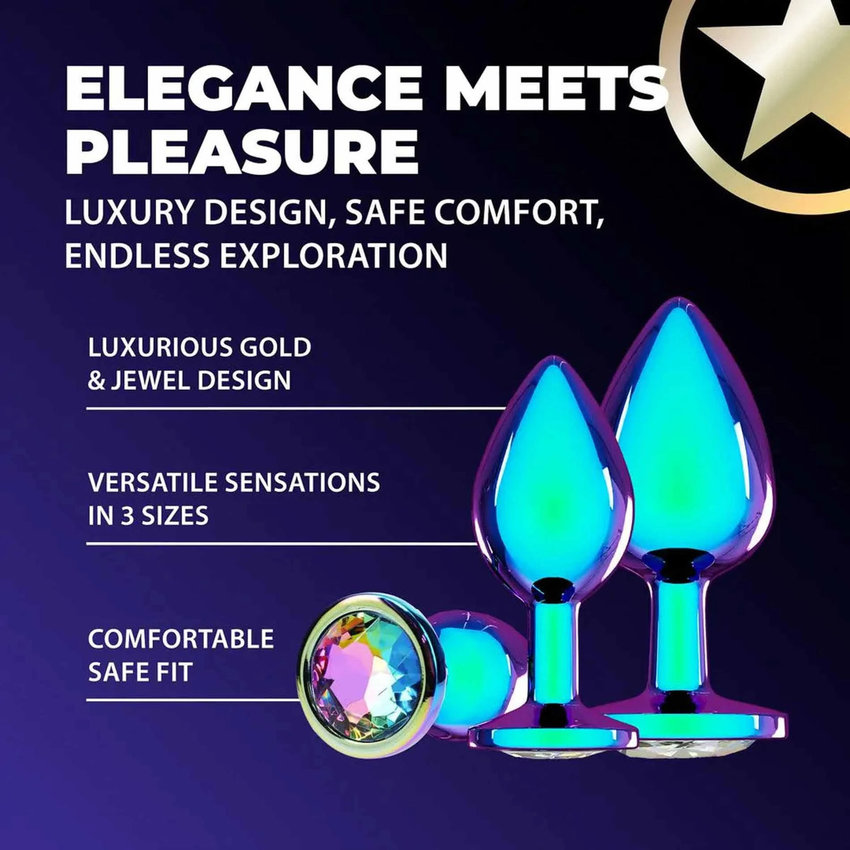 Plug anal Venice Iridescent – multicolor | Ouch!