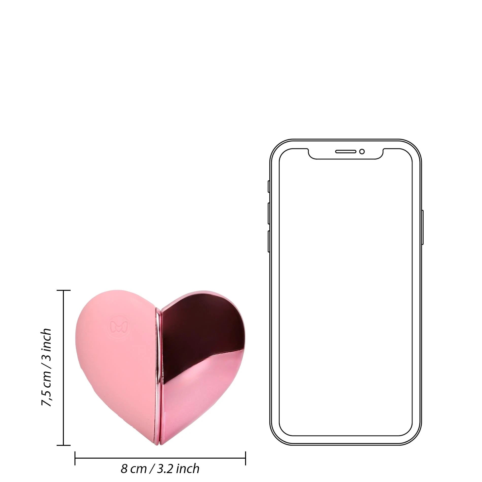 Tapping Heart Vibrator - Pink Arabesque