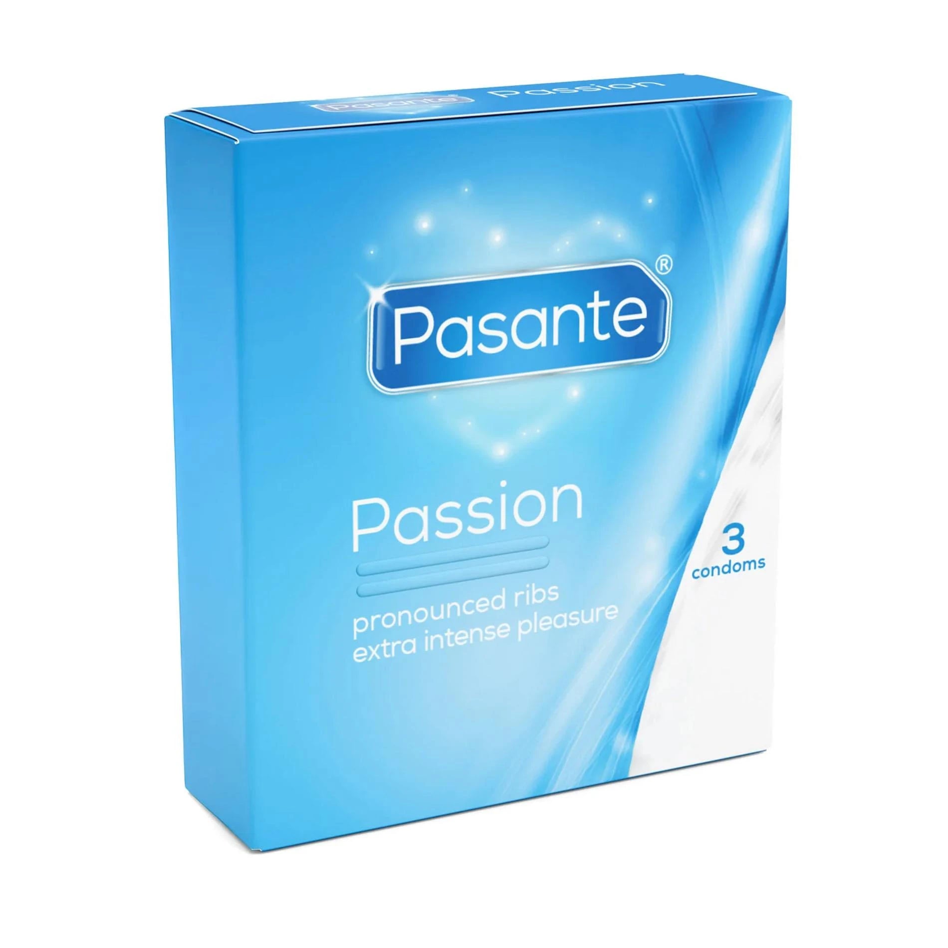 Préservatifs Pasante côtelés/passion x3