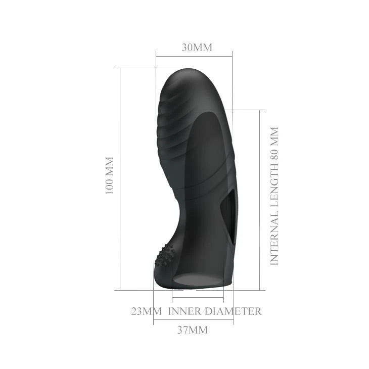 Vibrador de dedo Alan – negro | Pretty Love