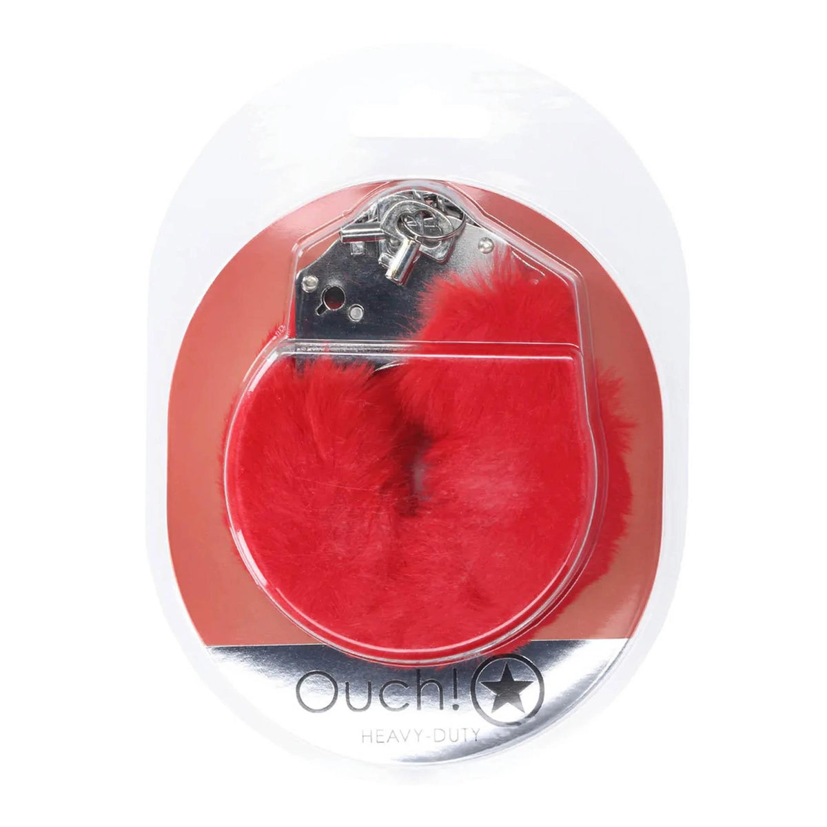 Esposas Heavy duty Fluffy – roja | Ouch!