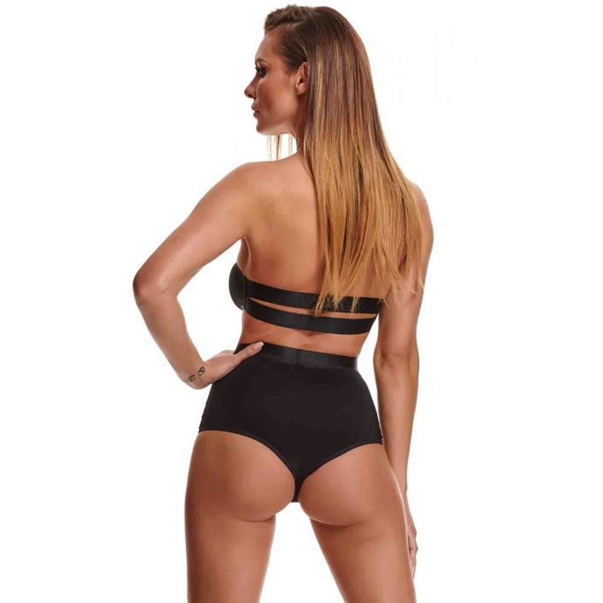 Completino stanik szorty Touch – nero 66-STALESSIA001XXL | Demoniq