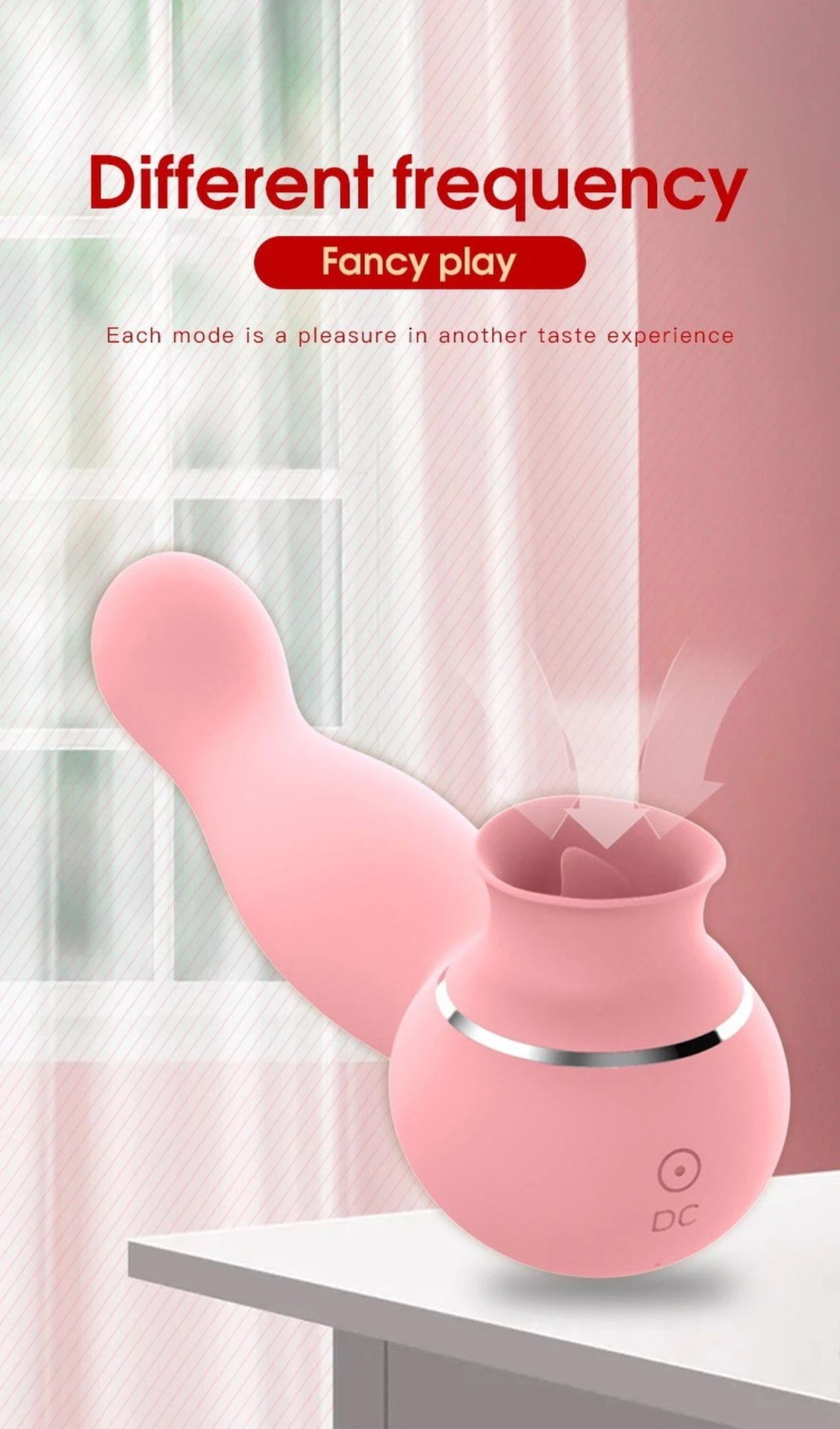 Stimolatore clitorideo Lauren 6 funzioni – ricaricabile, rosa | Favorites