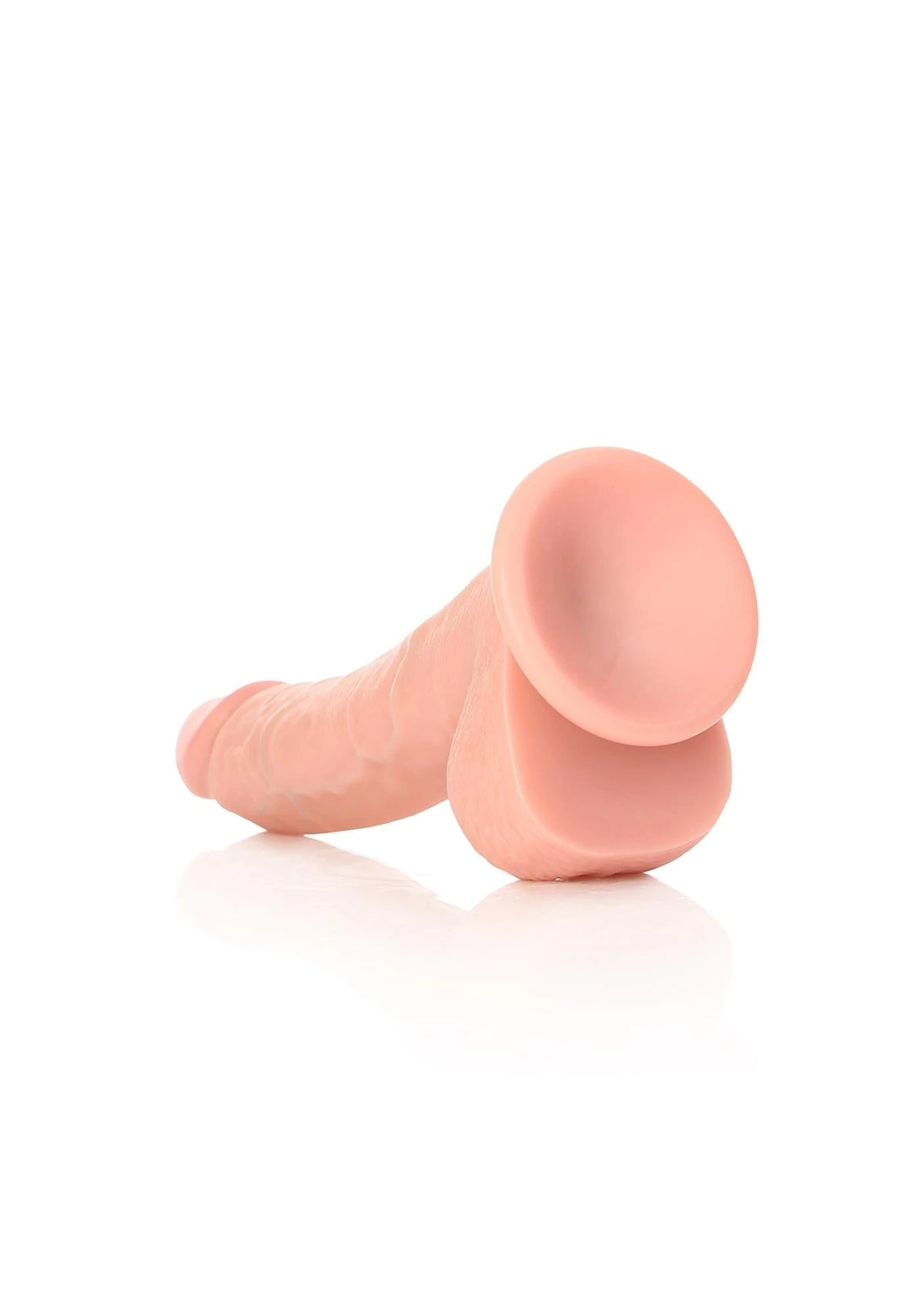 Realistic dildo Curved 9.8 cm – with suction cup, nude | RealRock