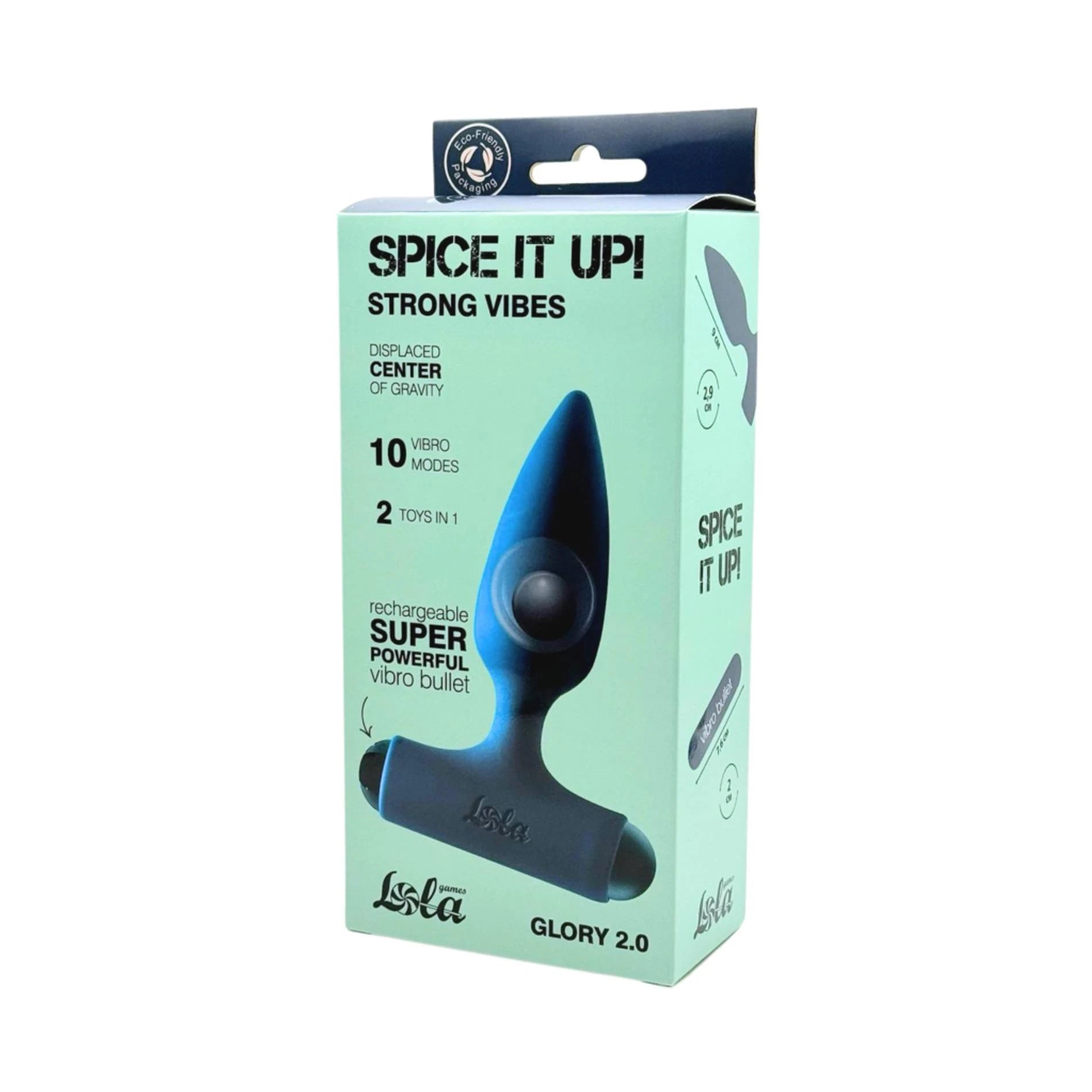 Plug anal avec mini-vibromasseur rechargeable Spice it Up Glory 2.0