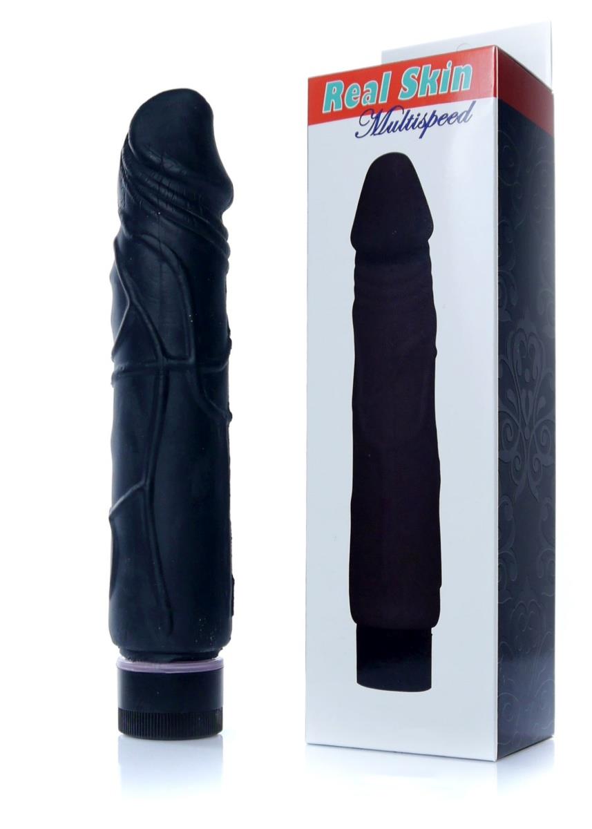 Vibrador realista – em cyberskin, preto | Favorites