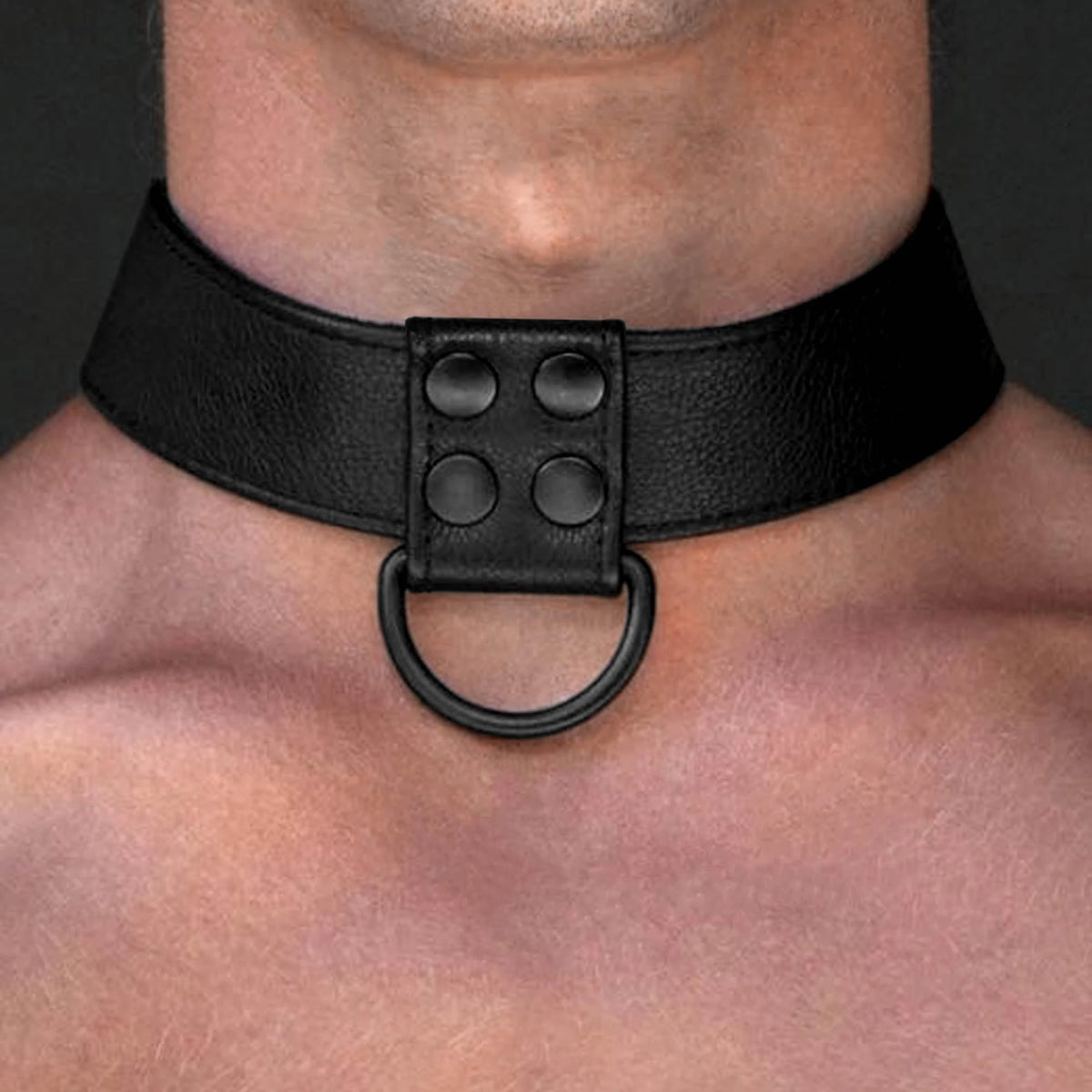 Entrave bondage Matt Collar With Leash – vibrante, noire | Lovetoy