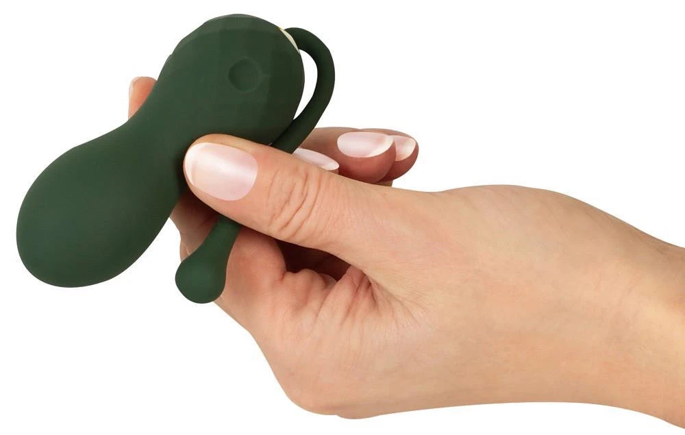 Kegel balls Luxurious 10 functions – remote control, green | Emerald Love
