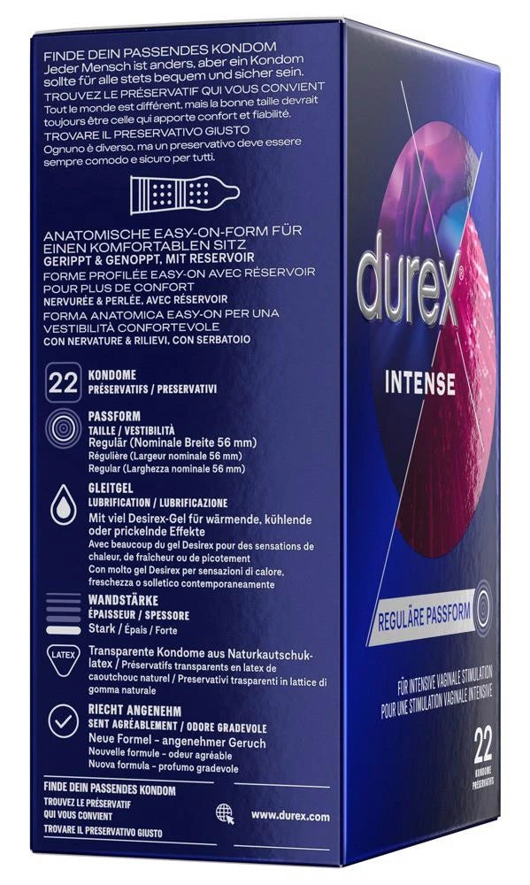 Preservativos Intense Orgasmic 20.5 cm | Durex