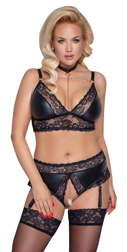 Conjunto de lencería – abierto, negro 22139821051 | Cottelli CURVES