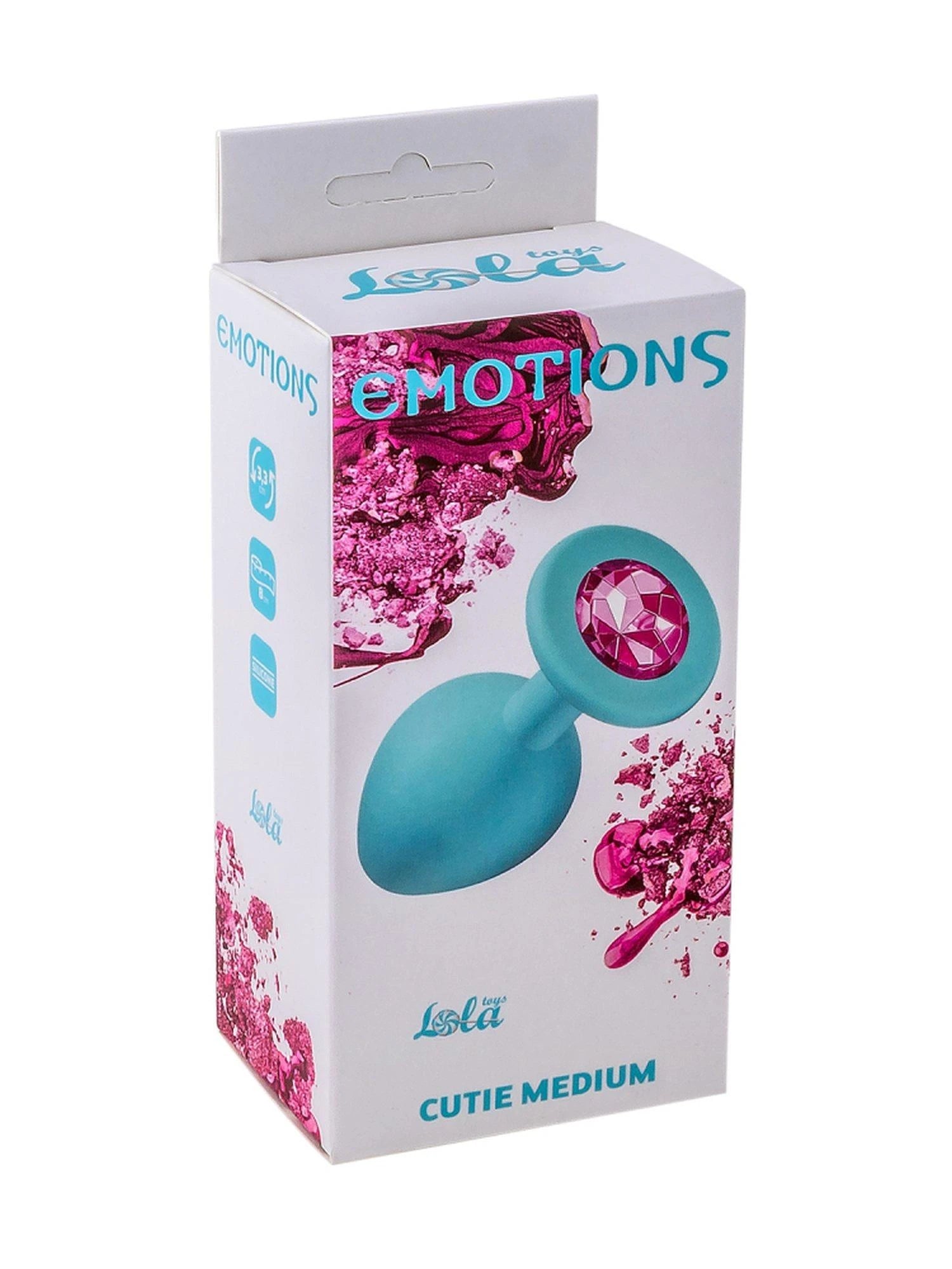 Plug-Anal Plug Emotions Cutie Medium Turquoise Rose cristal
