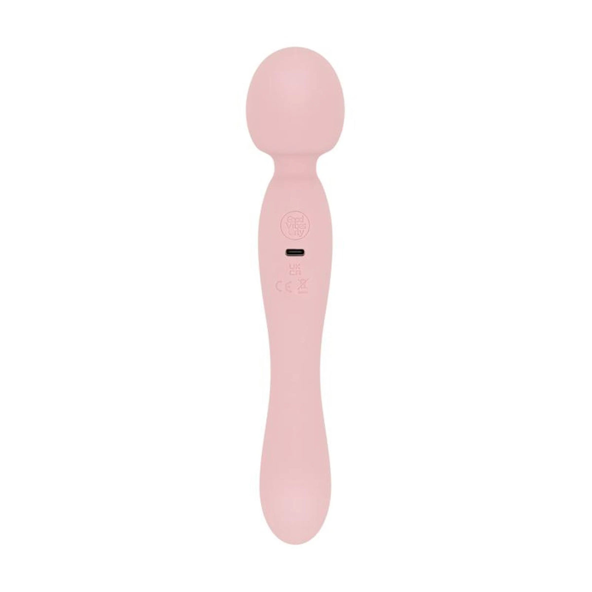 Wand massager Simi Sided 10 functions – rechargeable, double, pink | Good Vibes Only