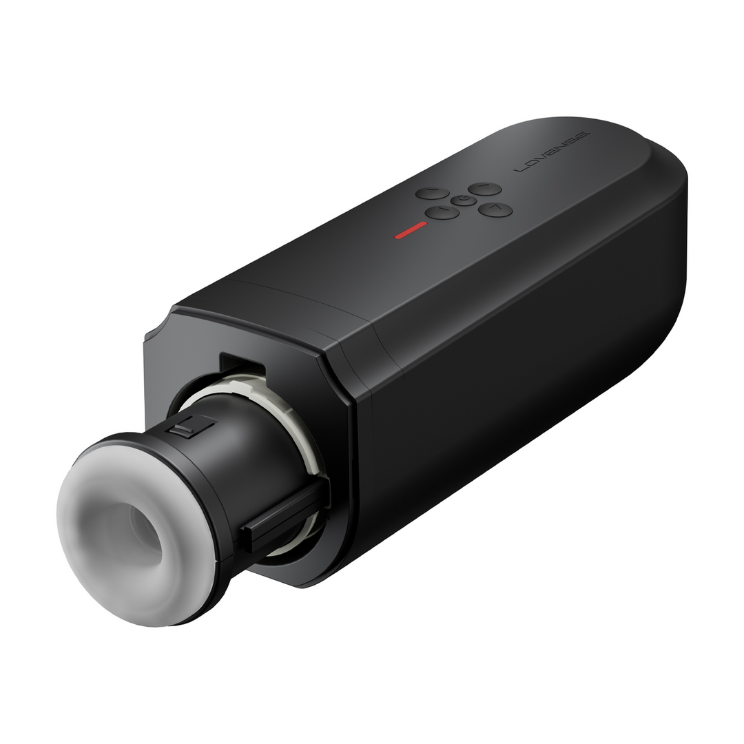 Máquina de sexo Solace 3 funciones – control por app, con empuje, negra | Lovense