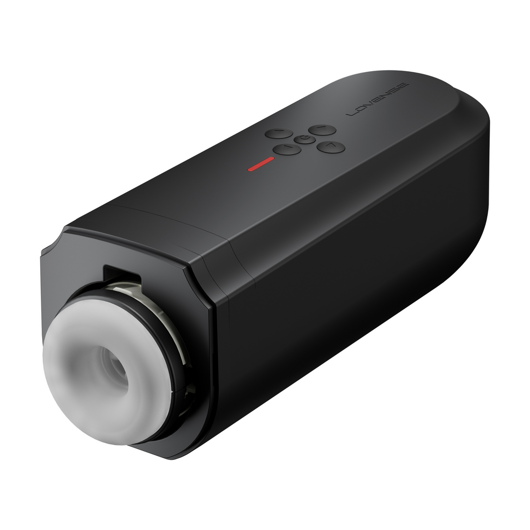 Máquina de sexo Solace 3 funciones – control por app, con empuje, negra | Lovense