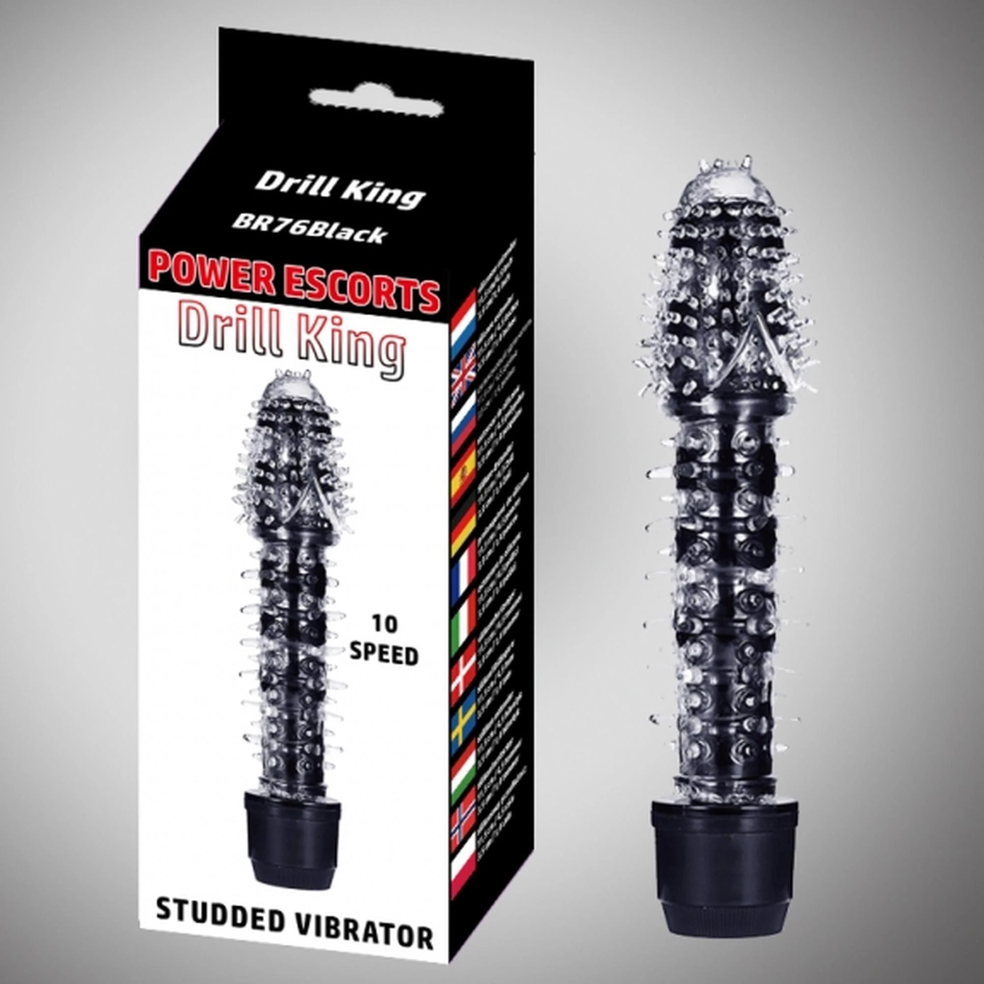Anneau de coq réglable Stud 01 noir