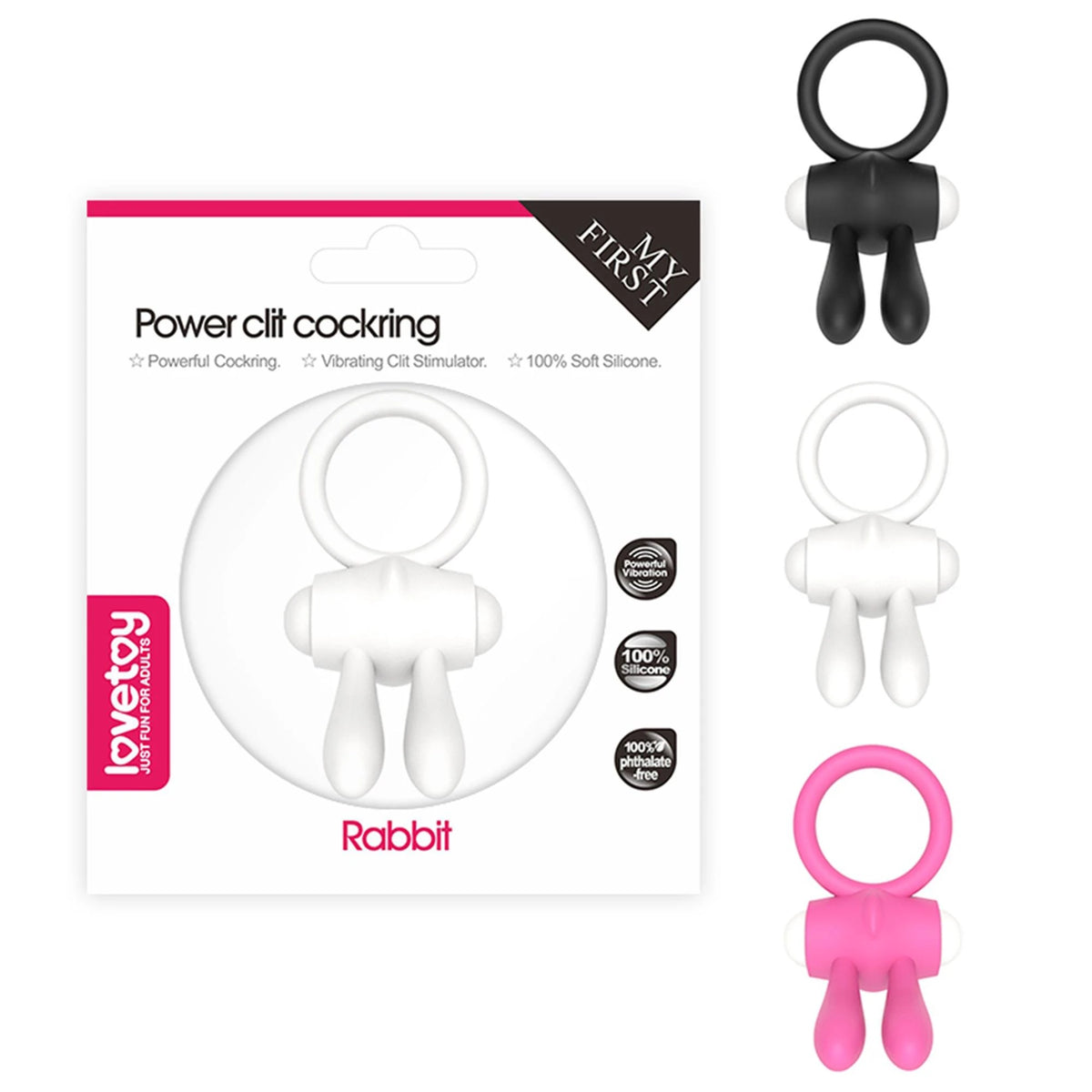 Anello fallico – vibrante, bianco | Lovetoy
