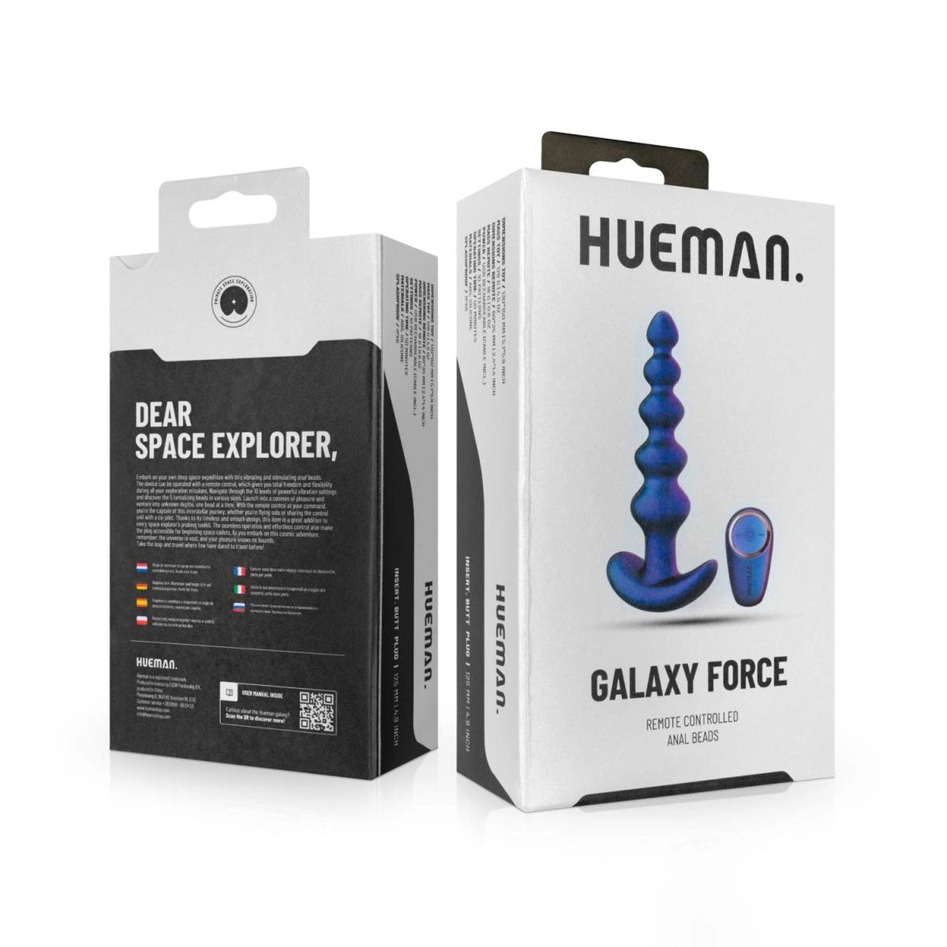 Hueman - Vibro plug anal Galaxy Force avec télécommande