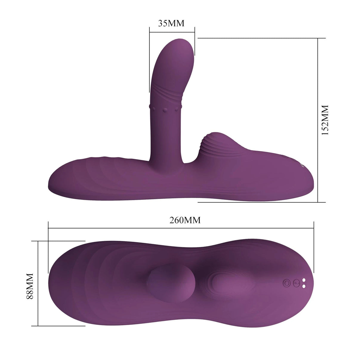 Klitoris-Stimulator Luka Sit Down Pad 5 Funktionen – mit Fernbedienung, wiederaufladbar | Pretty Love