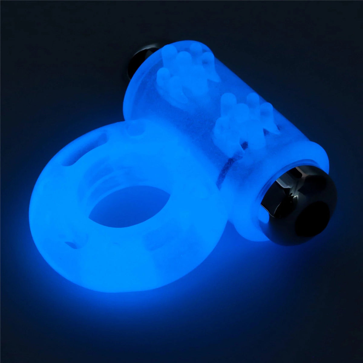 Anillo para el pene Lumino Play – vibrador, azul 10-LV343215 | Lovetoy