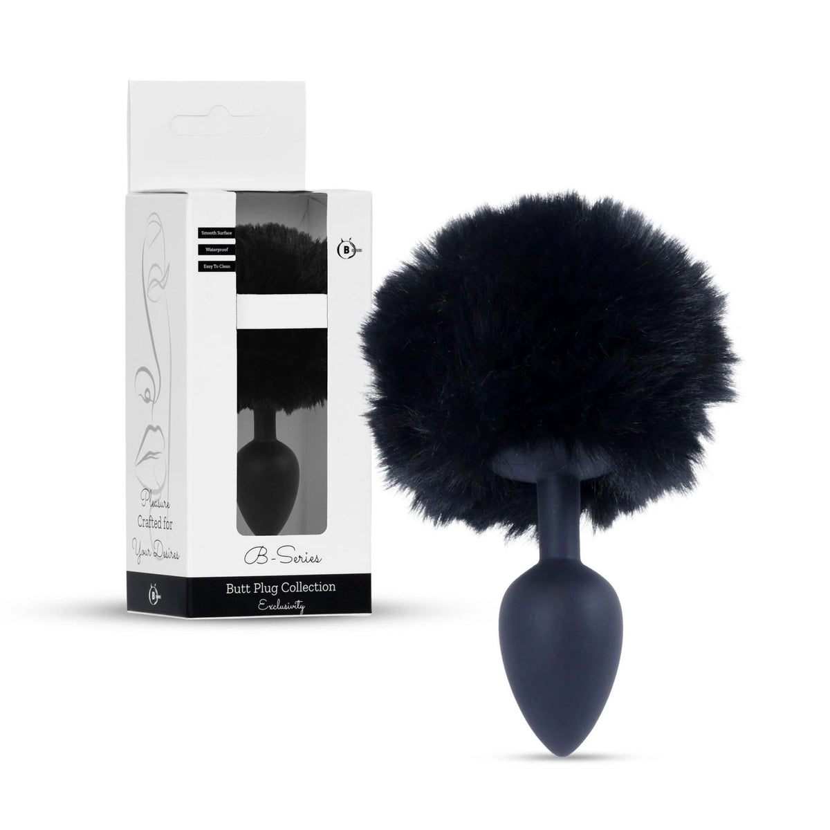 Plug anal Tail – com joia, preto | Favorites