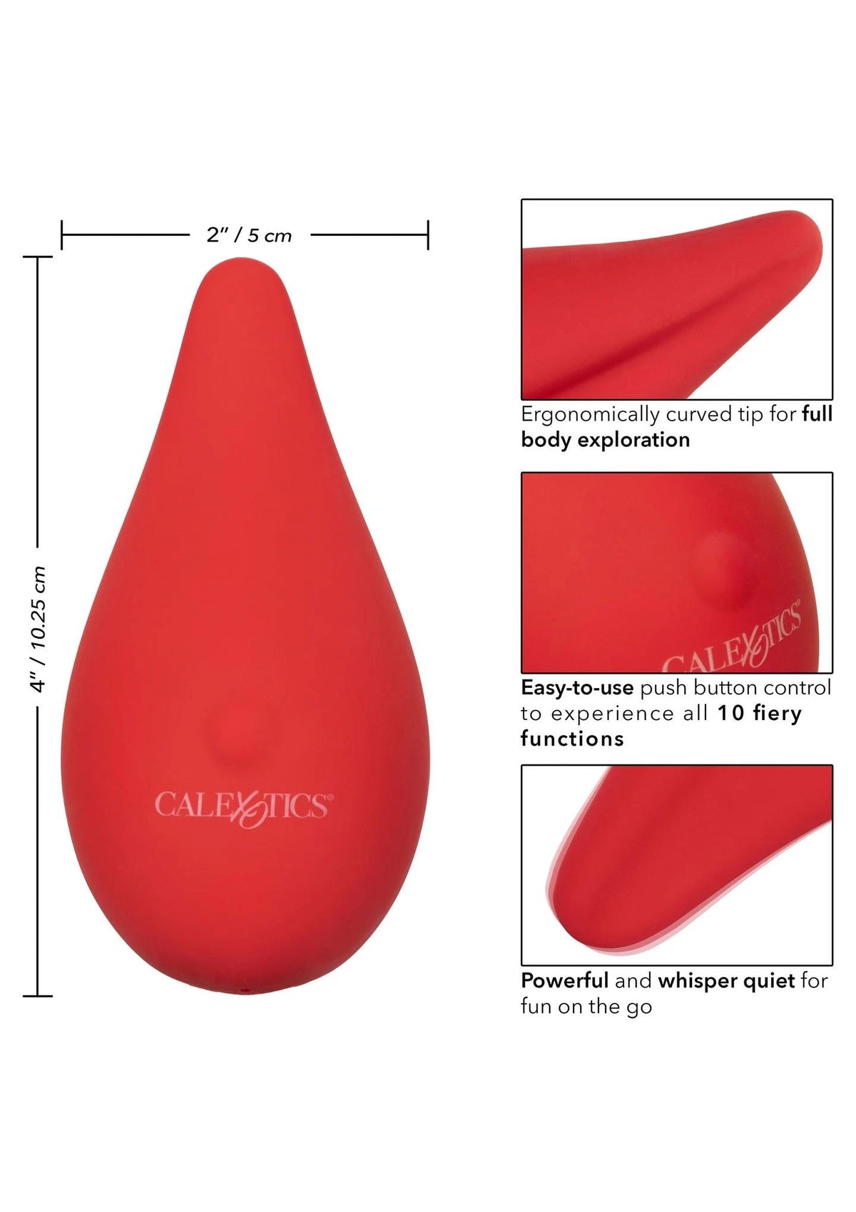 Stimolatore clitorideo Flicker 10 funzioni – rosso | Calexotics