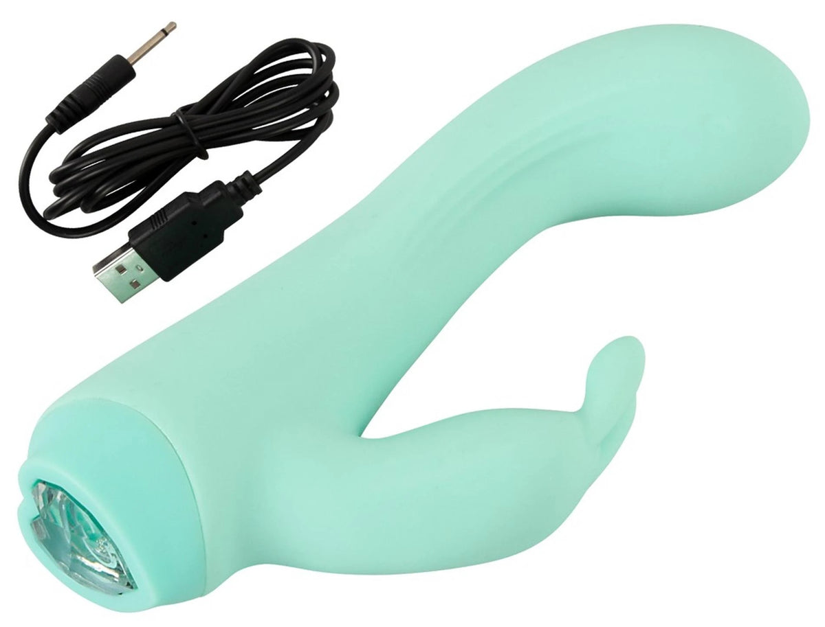 Mini vibratore 13.6 cm – ricaricabile, verde | Cuties
