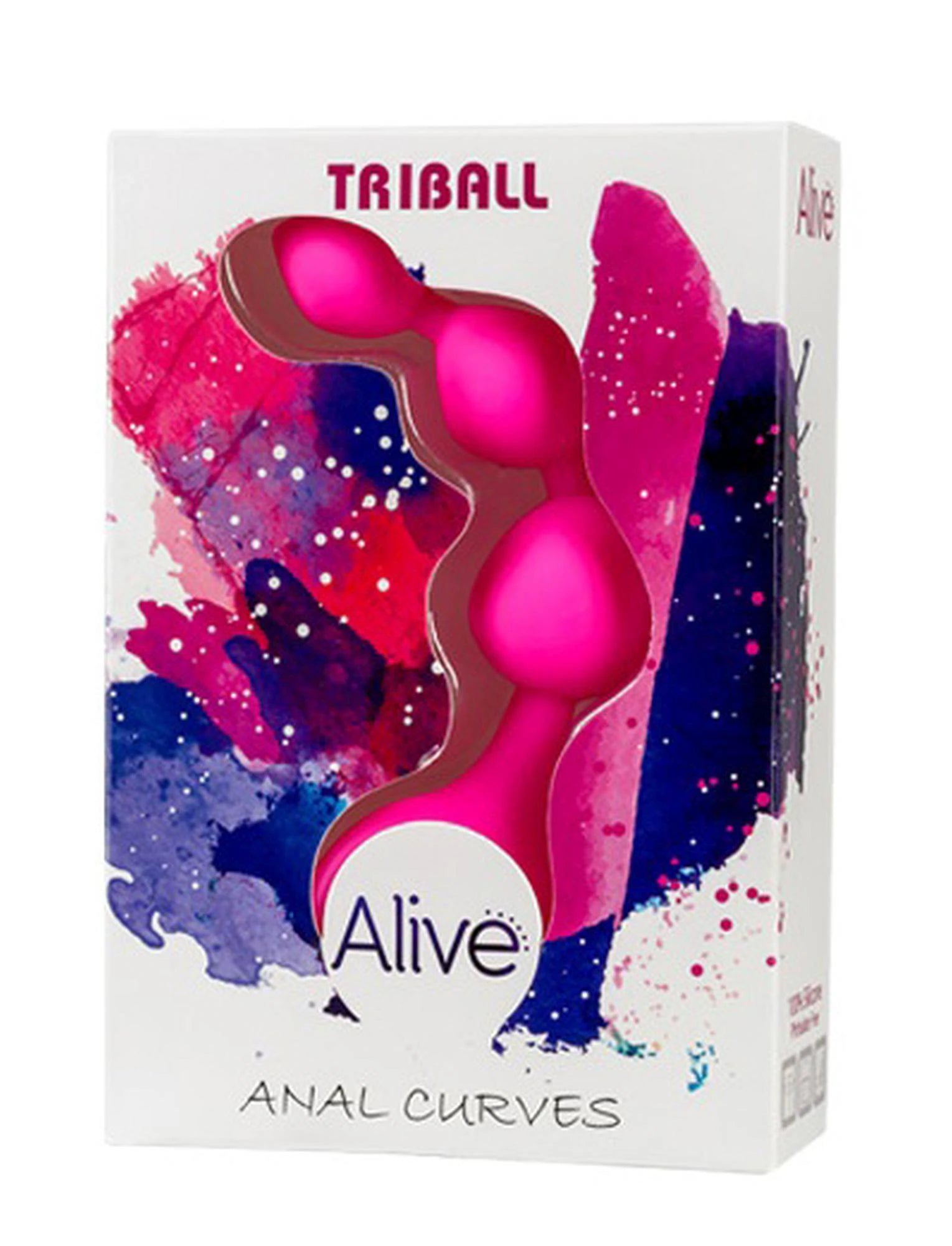 Plug/boules - Article d'aide - Dildo Silic. Triball. Amuse-G. Rose