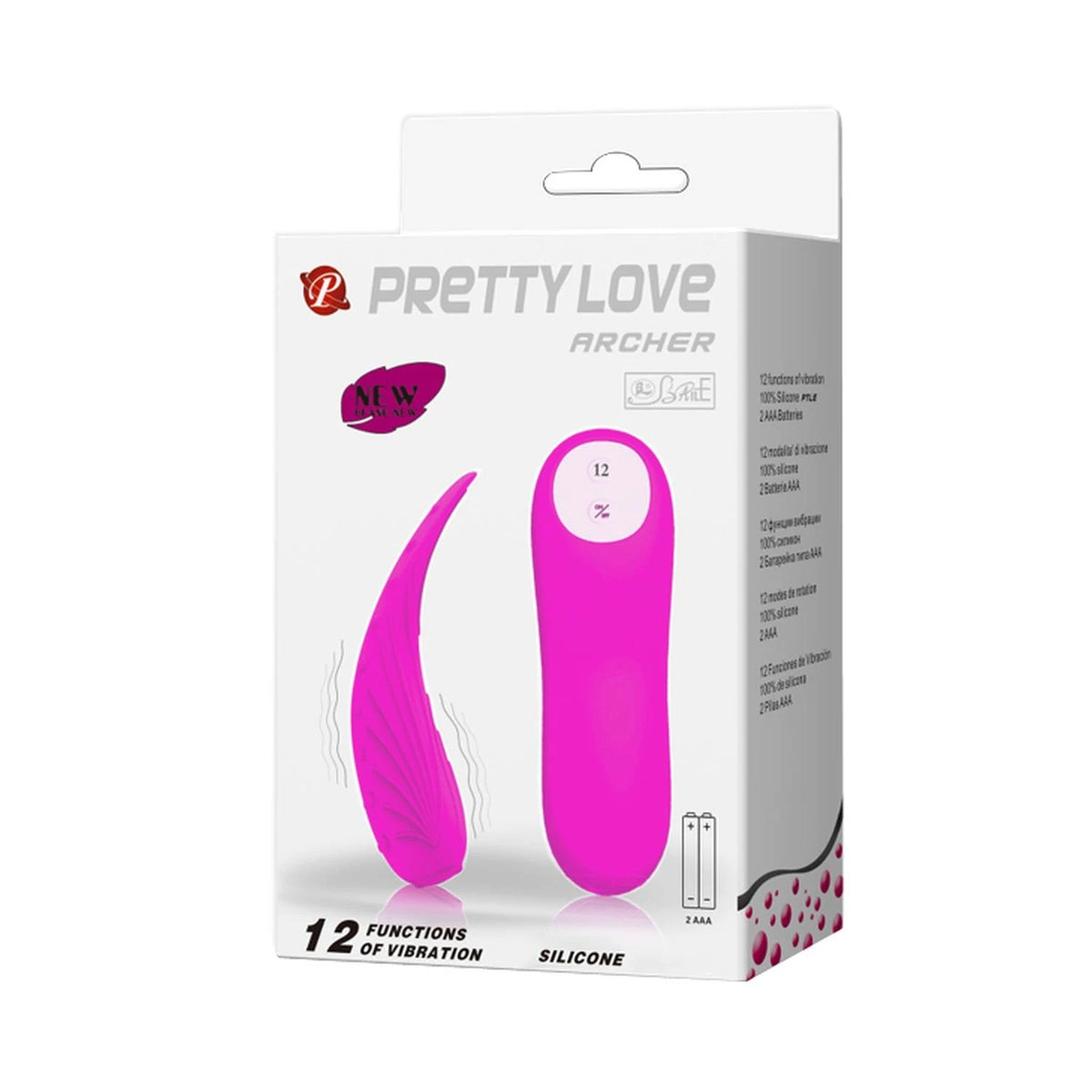 Mini vibrador Archer 12 funciones – con mando a distancia | Pretty Love