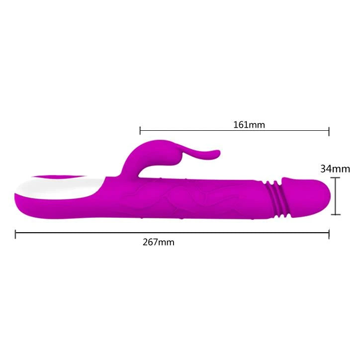 Vibratore rabbit Adrian 4 funzioni – ricaricabile, rosso | Pretty Love