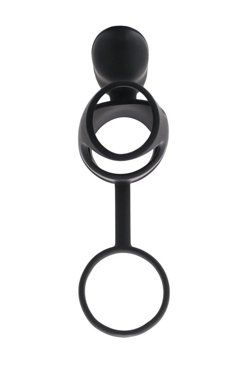 Anello fallico – vibrante, nero 39-901403-5 | Black&Red