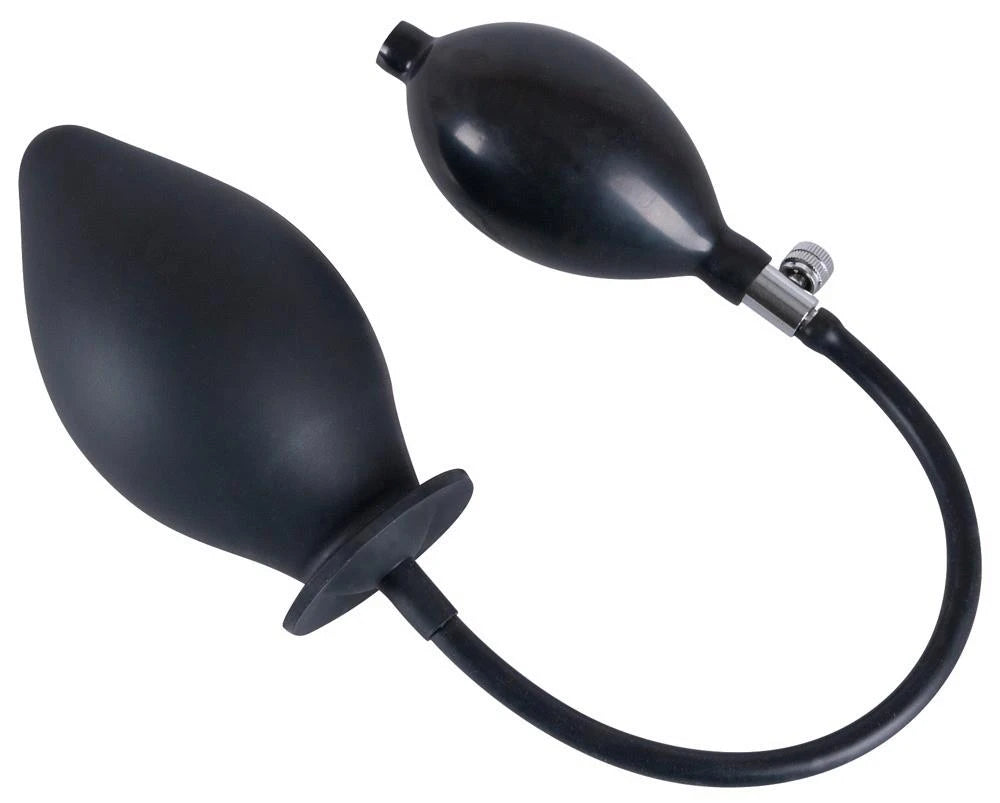 Butt plug trueBlack 11.5 cm – inflatable, black