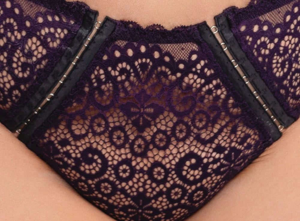 Dessous-Set – aus Spitze, lila 22142454051 | Cottelli CURVES