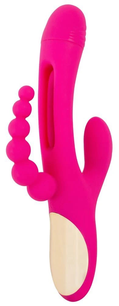 Rabbit-Vibrator Triple Flicking 7 Funktionen – wiederaufladbar, rosa | Sweet Smile