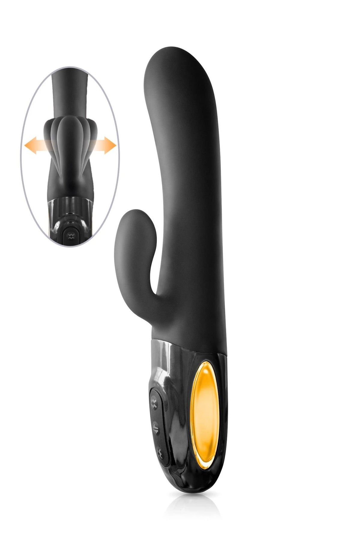 Vibratore rabbit Viscountess 7 funzioni – ricaricabile, nero | Black Empire