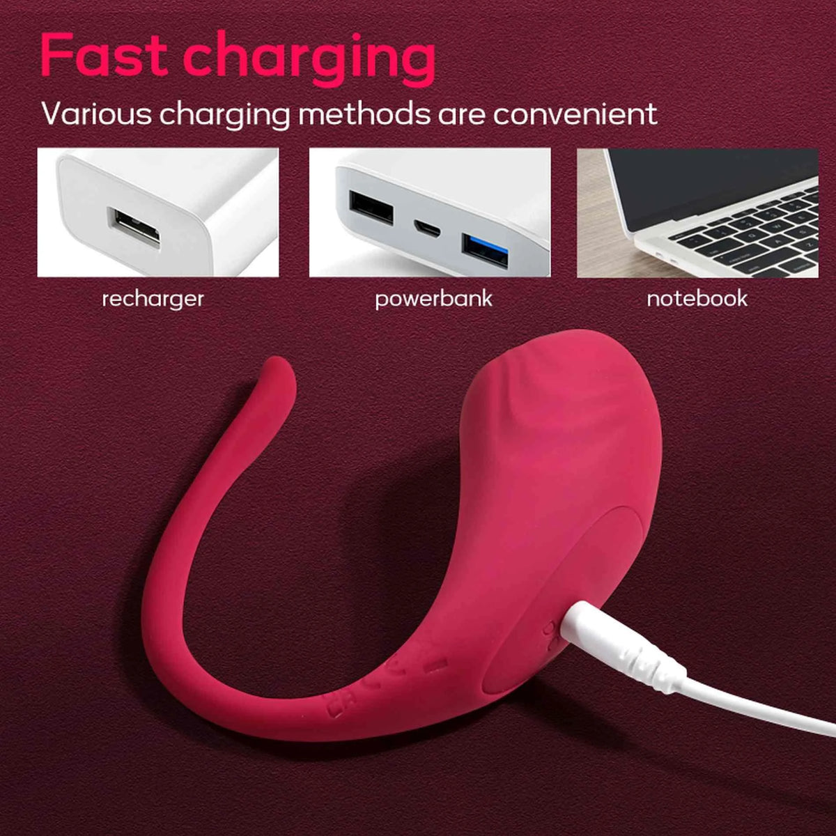 Vibrating egg 9 speeds – app-controlled, rechargeable, red | Favorites