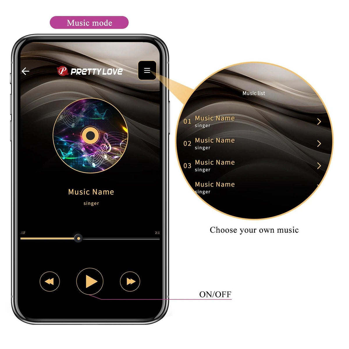Vibrating egg Nymph Mobile distance AAA 12 functions – app-controlled, rechargeable, plum | Pretty Love