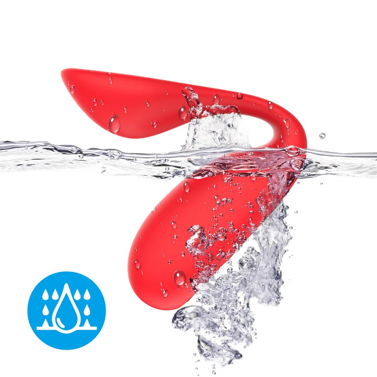 Stimolatore clitorideo Ultrasonic Wave 9 funzioni – ricaricabile, rosso | Favorites