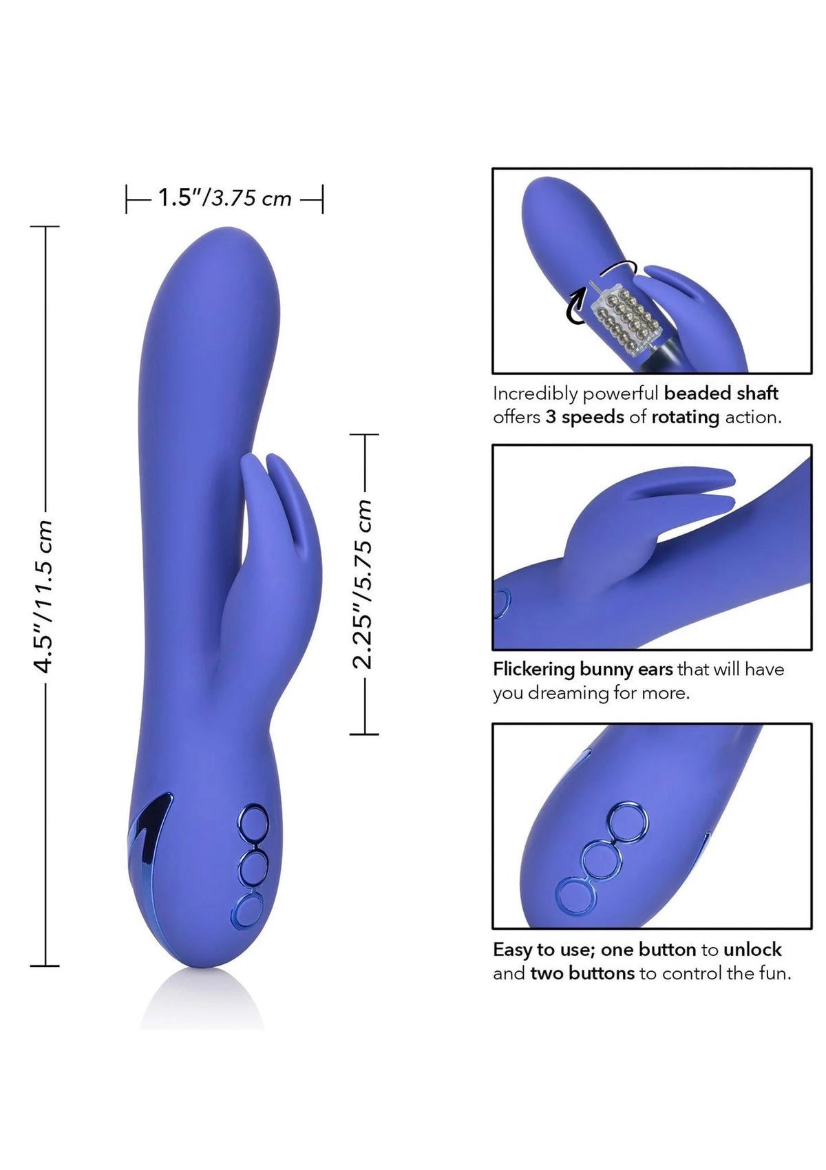Vibratore rabbit Beverly Hills – viola | Calexotics